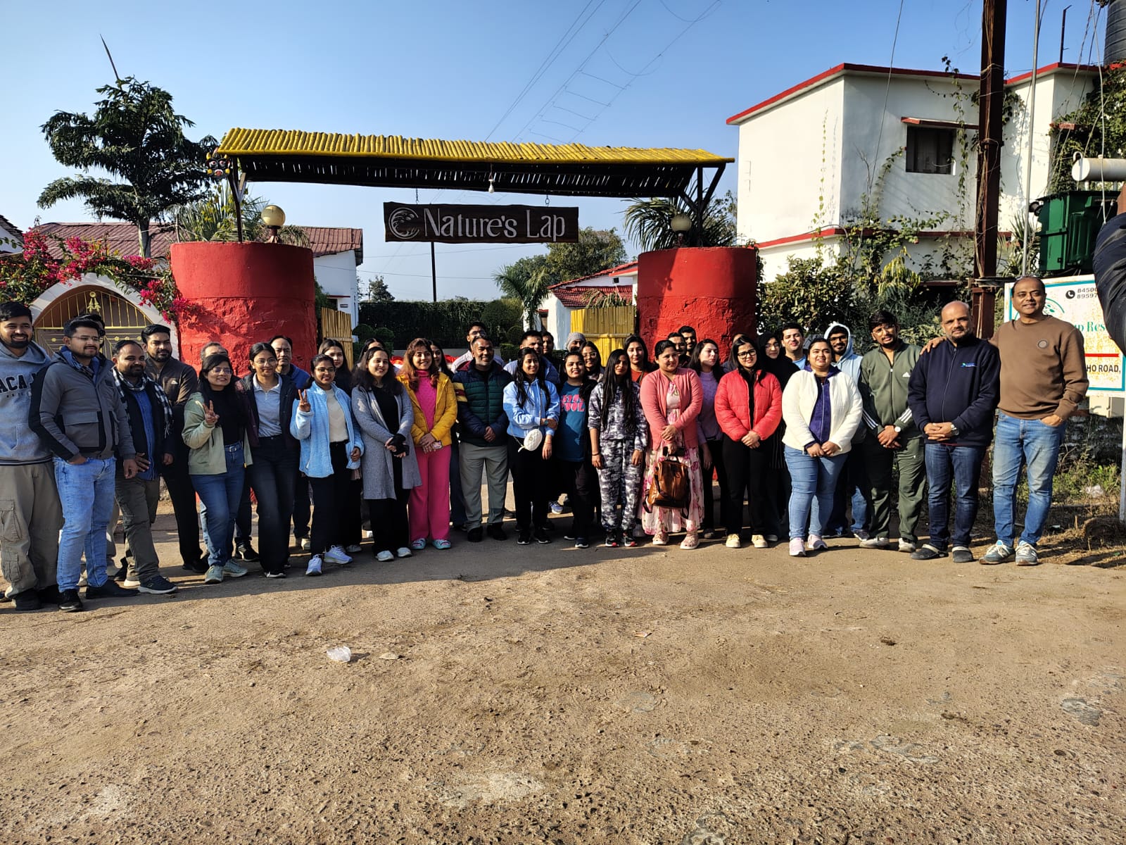 Corporate group at Nature's Lap Resort